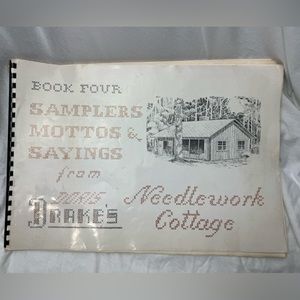 Vintage Book Four Samplers Mottos Sayings from Doris Drake’s Needlework Cottage